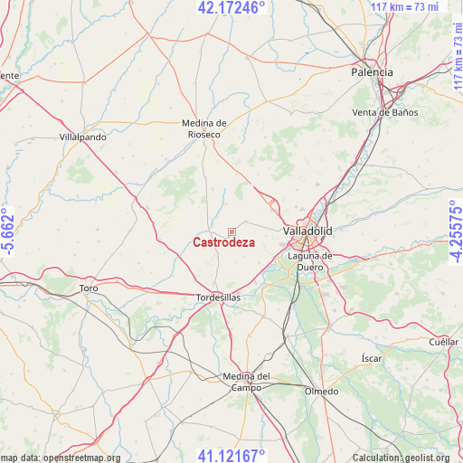 Castrodeza on map