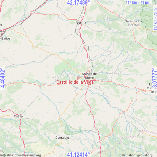 Castrillo de la Vega on map
