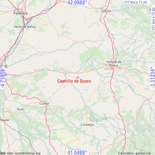 Castrillo de Duero on map