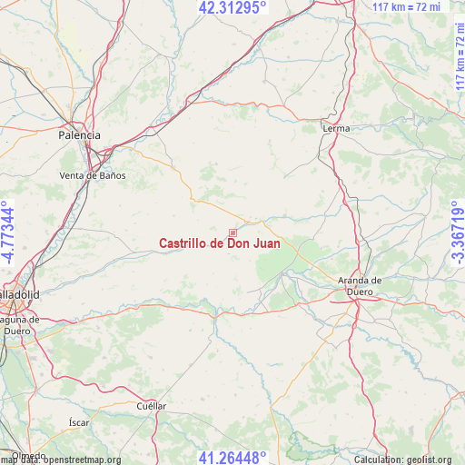 Castrillo de Don Juan on map