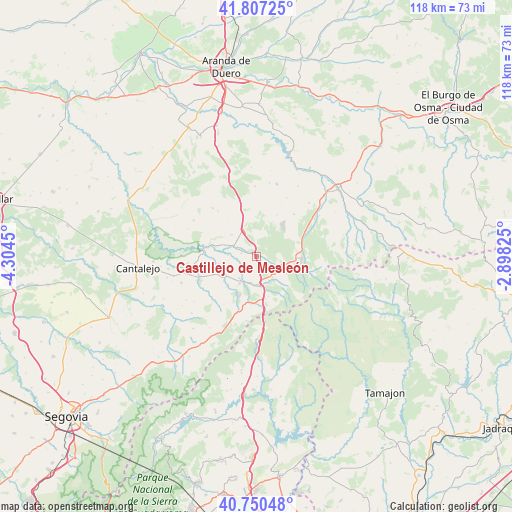 Castillejo de Mesleón on map