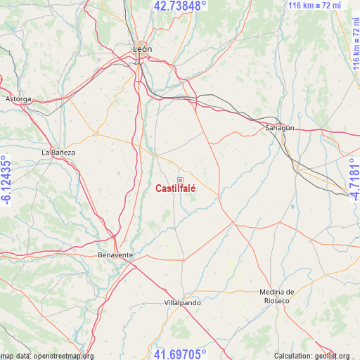 Castilfalé on map
