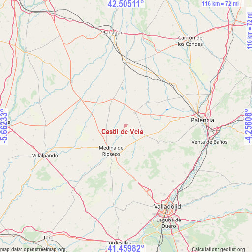 Castil de Vela on map