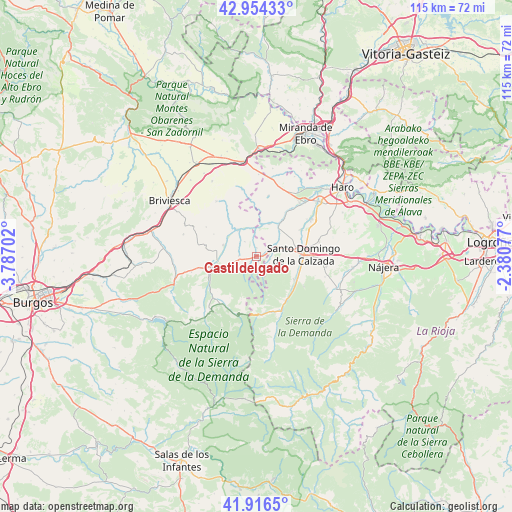 Castildelgado on map