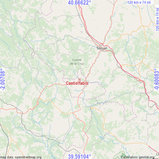 Castielfabib on map