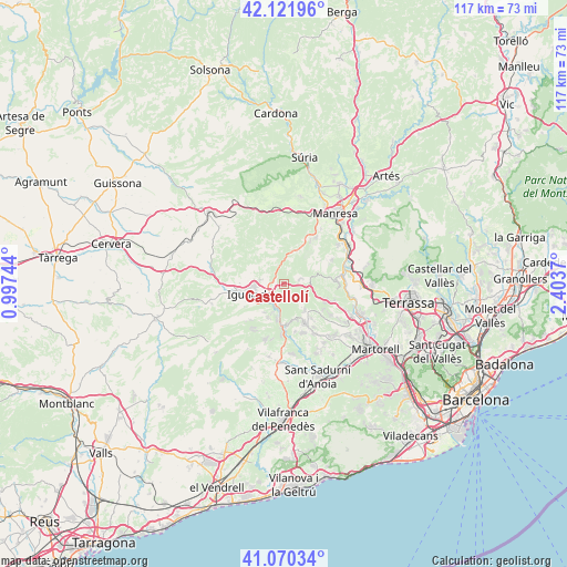 Castellolí on map