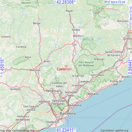 Castellcir on map
