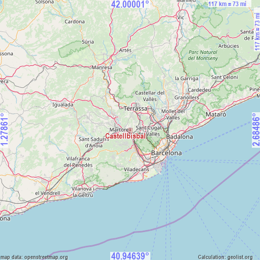 Castellbisbal on map