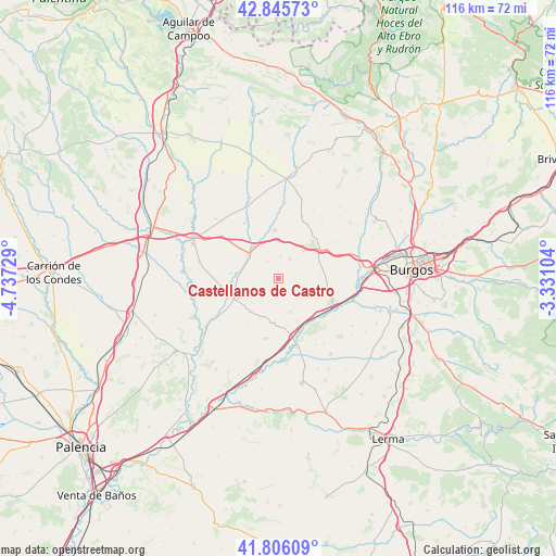 Castellanos de Castro on map