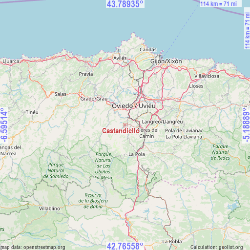 Castandiello on map