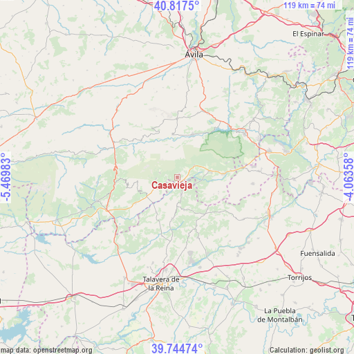 Casavieja on map
