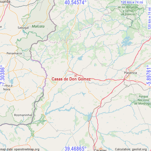 Casas de Don Gómez on map