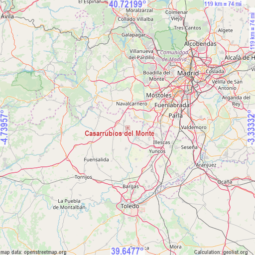 Casarrubios del Monte on map