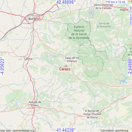 Carazo on map