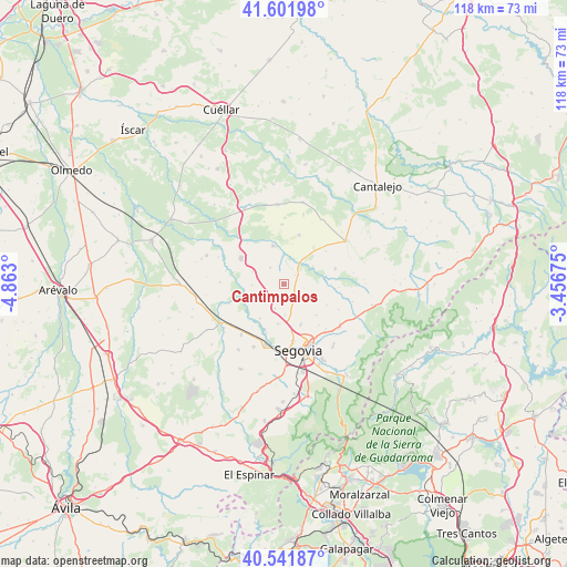 Cantimpalos on map