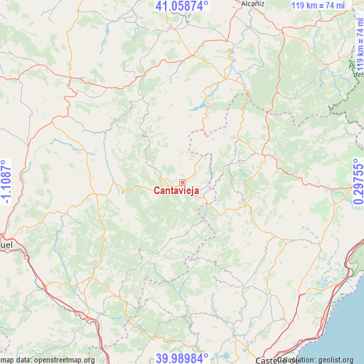 Cantavieja on map