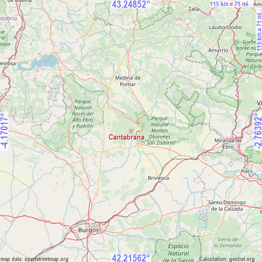 Cantabrana on map