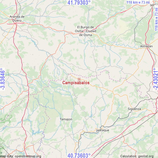 Campisábalos on map