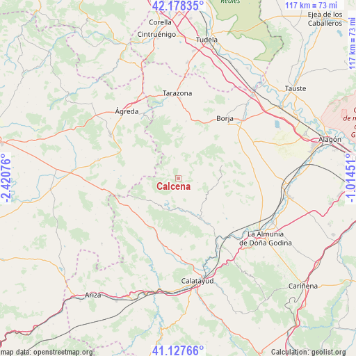 Calcena on map