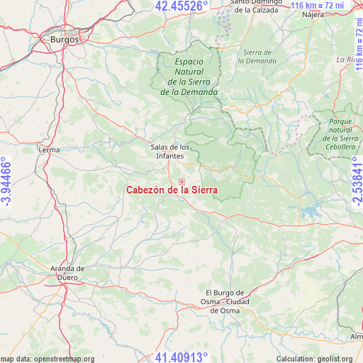 Cabezón de la Sierra on map