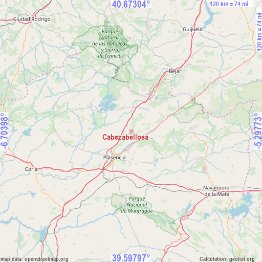 Cabezabellosa on map