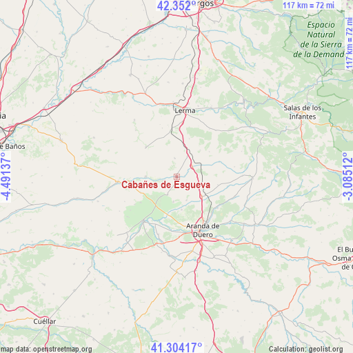 Cabañes de Esgueva on map