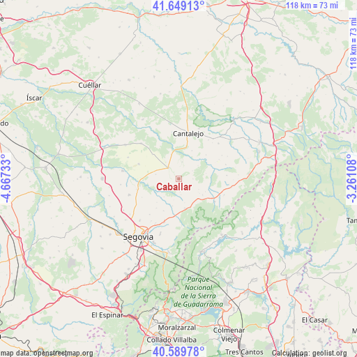 Caballar on map