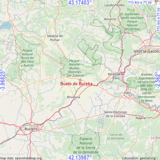 Busto de Bureba on map