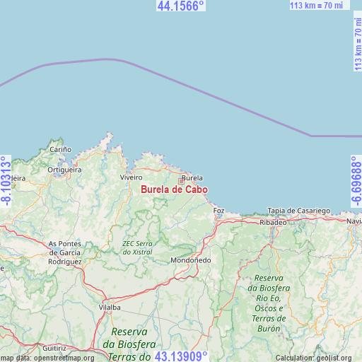 Burela de Cabo on map