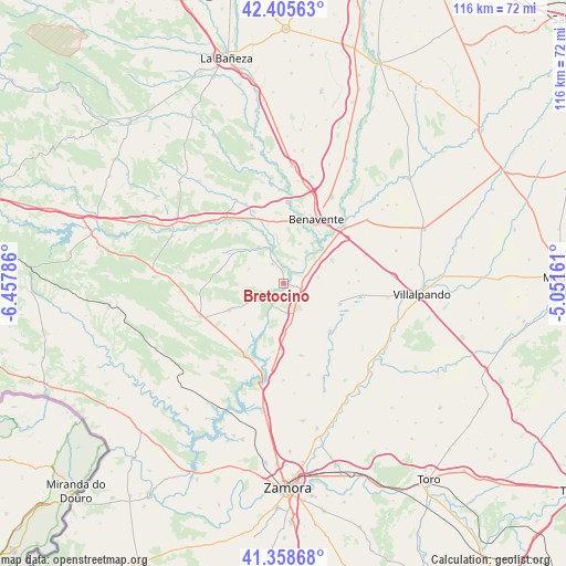 Bretocino on map