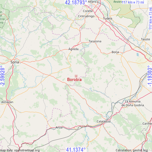 Borobia on map