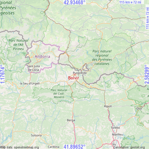 Bolvir on map