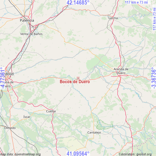 Bocos de Duero on map