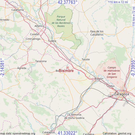 Bisimbre on map