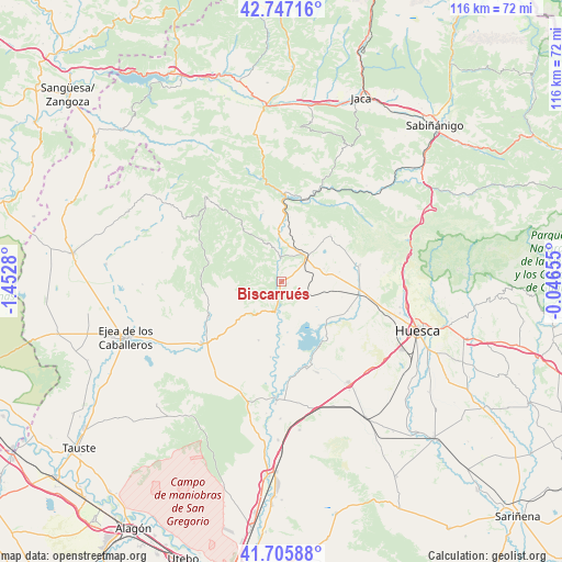 Biscarrués on map