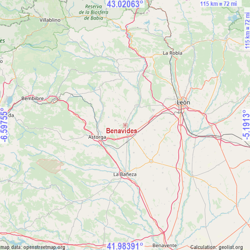 Benavides on map