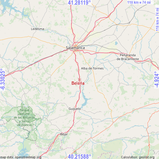 Beleña on map