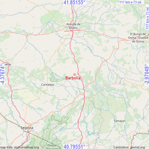 Barbolla on map