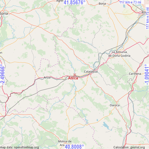 Ateca on map