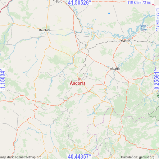 Andorra on map