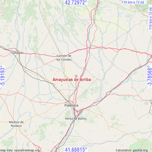 Amayuelas de Arriba on map