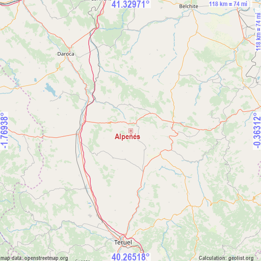 Alpeñés on map