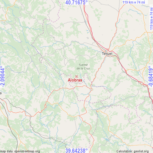 Alobras on map