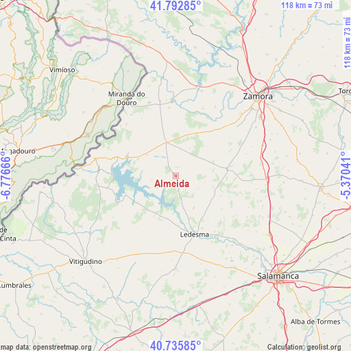 Almeida on map