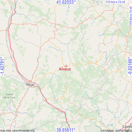 Allepuz on map