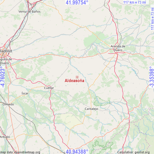 Aldeasoña on map