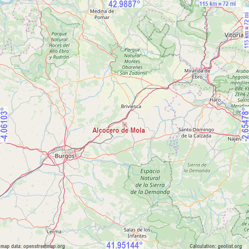 Alcocero de Mola on map