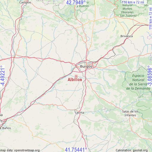 Albillos on map