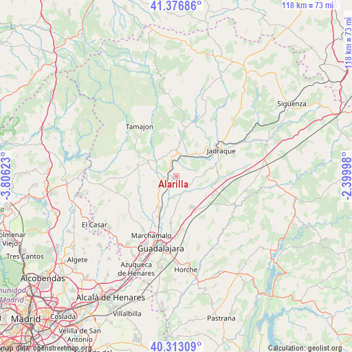 Alarilla on map