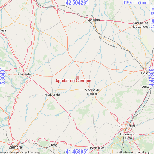 Aguilar de Campos on map